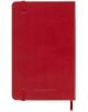 Затворен джобен червен ежедневник тефтер-органайзер Moleskine Scarlet Red 2026 с твърди корици, заоблени ъгли, ластик, подходящ разделител и релефно лого "Moleskine" в долния център на леко текстурираната корица.-7-thumb