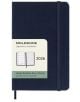 Сапфирено син джобен седмичен планер Moleskine 2026 г. с твърди корици, с ластик и хартиен етикет, на който е изобразен отворен планер, със заглавие Moleskine Legendary notebooks 2026 Weekly Notebook Diary/Planner.-1-thumb