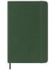 Джобен зелен ежедневник тефтер-органайзер Moleskine Myrtle Green 2026 г. С меки корици има тъмнозелен цвят, текстурирана корица, еластик, разделител и релефна година 2026 - стилен и практичен избор за всеки ден.-2-thumb