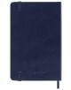 Затворен Джобен син ежедневник тефтер-органайзер Moleskine Sapphire Blue 2026 г. С твърди корици, със син ластик, разделител и релефно лого Moleskine на обикновена корицата.-7-thumb