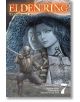 Корицата на Elden Ring: The Road to the Erdtree, Vol. 7 показва маскирана, въоръжена фигура пред огромно ефирно същество със светещи сини очи - напомнящо на вещицата Рани - на фона на подробен, мистичен фон.-2-thumb