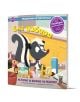 Българската детска книга на корицата за "Емоционална интелигентност: Ели избира - история за вземане на решения" показва скункс Ели в кухня с храна, който учи на вземане на решения деца на възраст 4-7 години.-1-thumb