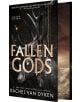 The Fallen Gods (Deluxe Limited Edition) от Рейчъл Ван Дайкън е с митична тъмна корица с големи рога, златни вериги и надпис: "Боговете ще паднат. Гигантите ще се издигнат." Колекционерски продукт, който трябва да бъде притежаван от феновете.-1-thumb