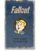 На износената синя корица на Fallout: The Official Tiny Tarot Deck and Guidebook е изобразено Vault Boy в звездна рамка, идеална за феновете на картите таро Fallout или за всеки, който използва миниатюрно таро.-1-thumb