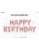 Фолиев балон PartyDeco - Happy Birthday, розово злато-3-thumb