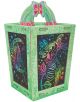 Фенер от скреч рисунки Box Candiy - Феи е цветен фееричен фенер със зелени страни, горна част с пеперуда и ярки панели с феи, цветя, звезди, дъговидни акценти и музикални ноти.-2-thumb