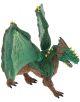 Подробна Фигурка Schleich: с текстурирани зелени крила, кафяво тяло и жълти шипове на главата и шията, изправен на четири крака с вдигнати крила - част от колекцията фигурки ELDRADOR.-2-thumb
