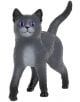 Фигурката Schleich: Караян котката е игрива сива котка с лъскава, текстурирана козина, ярки лилави очи и весело лице, която стои с вдигната опашка. Перфектно вдъхновение за играчки за деца.-thumb