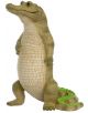 Фигурка Schleich: Рик крокодила - стояща играчка със светлокафяво тяло, закръглено коремче и зелени петна на опашката, позираща на два крака - идеална за всички колекция животни или почитатели на фигурки Schleich.-1-thumb