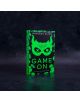 Неоновозелената и черна корица на "Играта продължава" (Into Darkness, Book 3) от Навеса Алън е със стилизирана маска и слогана "Put your mouth where your money is" на опушен, текстуриран фон. Това е мрачен романтичен роман.-2-thumb