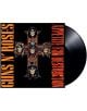 Guns N' Roses - Appetite For Destruction (VINYL) ремастерирано издание включва карикатури на черепи на групата върху кръст, с дръзкото жълто-оранжево име на групата на черен фон.-thumb