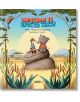 На корицата на детска книжка са изобразени сурикат и слон на скала в саваната с дървета и растения. Заглавието на български е "Харесвам те просто така!" - цветна книга за детските емоции.-2-thumb
