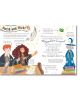 Илюстрирана страница с Хермоин Грейнджър (Pocket Potters) в клас с Хари и професор Флитуик, които практикуват чара за левитация сред плаващи пера и магически книги - оживява магията на магьосническия свят.-4-thumb