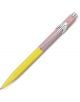 Химикалка с жълт корпус и розова горна част, със сребърен клипс и механизъм за щракване в горната част, от колекцията Paul Smith на Химикалка Caran d'Ache - предлага се в книжарница Orange.-1-thumb