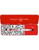 Химикалка Caran D'Ache 849 Keith Haring White, специално издание на Caran d'Ache, се предлага в червен корпус с черно-бели шарки и дизайн на сърце - на разположение в книжарница Orange.-2-thumb
