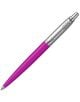 Химикалка Parker Jotter Originals с метално сребрист връх и клипс и наситено розово долно тяло, налична в Книжарница Orange.-1-thumb