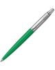Зелена химикалка Parker Jotter Originals със сребърен клипс и връх, с гравирана стрелка на клипса. Предлага се в Книжарница Orange.-1-thumb
