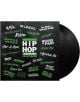 Две черни винилови плочи със заглавие "Hip Hop Collected - The Next Chapter (Various Artists) (2 VINYL)" са с обложка в стил графити с имена на легендарни изпълнители - задължителна хип-хоп компилация от Music On Vinyl.-thumb