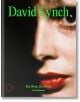 Корица на книгата David Lynch: His Work, His World с близък план на лицето на режисьора, червени устни и зелен текст, напомнящ за сюрреалистичния стил на Туин Пийкс.-1-thumb