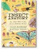 Корицата на "Анатомия на насекомите" представя цветни илюстрации на бръмбари, пеперуди, пчели, гнездо на оси и показва заглавието заедно с имената на авторите Джулия Ротман и Майкъл Хърст.-1-thumb