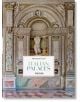 Корицата на "Massimo Listri: Италиански дворци" показва богато украсена архитектура, класическа гола статуя и детайлни модели, които пресъздават величието и историческата елегантност на италианските дворци.-1-thumb