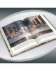 Голяма отворена книга от "Изкуствата - от праисторията до края на Ренесанса" показва "Тайната вечеря" на Леонардо да Винчи в цял цвят на две страници с текст отдолу - идеална за откриване на шедьоври в историята на изкуството.-6-thumb