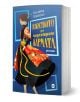 На синята корица на книгата, озаглавена „Изкуството да надхитриш кармата“, е изобразена жена в ярка рокля. Показана в профил, с ръце на хълбоците, тя олицетворява духа на тази романтична история.-1-thumb