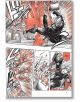 В JoJo's Bizarre Adventure Part 4 - Diamond Is Unbreakable (делукс с твърди корици) тъмно облечена фигура е ударена от гигантски червен хуманоид, който разбива столове и маси с тревожно "EEP!", докато отломките летят.-3-thumb