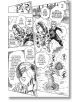 В JoJo's Bizarre Adventure Part 4--Diamond Is Unbreakable, Vol. 6, напрегната манга сцена показва герой в роботизиран костюм, който обсъжда петметров обхват на атаката, докато бомба се върти близо до ученик в гимназията, а динамичните линии подчертават сп-4-thumb