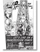 Страница от мангата JoJo`s Bizarre Adventure Part 4--Diamond Is Unbreakable, Vol. 8 показва двама мъже до предавателна кула в селска местност; единият сочи към кулата, а друго лице се появява в близък план. Текстът гласи: "Да живеем на предавателна кула, -3-thumb