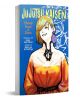 На корицата на Jujutsu Kaisen: Thorny Road at Dawn е изобразен герой с къса светлокафява коса, голяма лилава обеца и оранжева рокля на син фон с бели флорални мотиви.-1-thumb