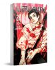 Корицата на Jujutsu Kaisen, Vol. 28 от Gege Akutami, изобразяваща решителен герой в окървавена риза с меч и смел бял и червен текст на ярък червено-черен фон, пресъздаващ интензивния свят на магьосниците на джуджуцу.-1-thumb