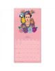 Календар Grupo Erik - Frida Kahlo, 2026 година: Ярък илюстриран портрет на Фрида Кало с цветя, папагал и маймуна краси февруари - идеален вертикален стенен календар за ценителите на изкуство.-3-thumb