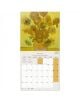 Календар Grupo Erik - Van Gogh, 2026 година е отворен на януари и показва "Слънчогледи" на Ван Гог в ярки жълти тонове с удобно място за бележки.-3-thumb