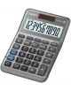 Калкулатор Casio MS-100FM, сив, с ергономичен дизайн и голям дисплей (1234567890), разполага с бутони COST, SELL, MAR, TAX+, TAX-, както и стандартни цифрови клавиши.-2-thumb