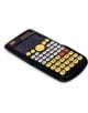 Калкулатор Legami - Разчитай на мен - Genius е черен научен калкулатор с цифров дисплей, черни, бели и жълти бутони, включително голям жълт централен бутон. Той разполага с 240 функции, което го прави идеален училищен аксесоар.-3-thumb