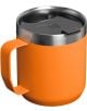 Stanley Goldenrod Coral Къмпинг чаша разполага с вакуумна изолация, здрава дръжка, ръб от неръждаема стомана и черен пластмасов капак с плъзгащо се затваряне -деална като чаша за къмпинг.-2-thumb