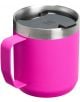 Къмпинг чаша Stanley Violet Blossom с вакуумна изолация, широка дръжка и прозрачен капак - запазва напитките топли или студени.-2-thumb