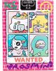 Яркият дизайн на четири панела показва причудливи, абстрактни фигури - някои от тях носят каски или очила - на фона на розови тухли. Отдолу са изписани надписите "WANTED" и "Brosmind Four Gangs", а отгоре - закачливи макети и логото на Карти за игра Bicyc-3-thumb