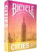 Карти за игра Bicycle Cities of the World представят кутия с емблематичната Емпайър Стейт Билдинг, цветен фон и имена на градове като Лондон, Париж и Токио, със специалното въздушно покритие за лесно разбъркване.-1-thumb