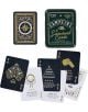 Комплект карти за оцеляване в огнището на Gentlemen's Hardware Карти за игра, включващи калаена кутия, декоративни гръбчета на картите и различни карти с илюстрации и съвети за оцеляване като възел, пирамида за огън и сигнална свирка. Предлага се в книжар-2-thumb
