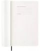 Отворен класически черен седмичен тефтер-органайзер Moleskine Black 2026 г. С меки корици, празна страница за контакти и възнаграждение, и видима черна лента за отбелязване в долната част.-3-thumb