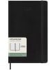 Класически черен седмичен тефтер-органайзер Moleskine Black 2026 г. С меки корици, ластик за затваряне и хартиен етикет с изображение на отворен тефтер и информация за продукта.-1-thumb