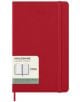 Класически червен седмичен тефтер-органайзер Moleskine Scarlet Red 2026 г. С твърди корици, еластично закопчаване, корица с надпис 2026 и хартиен етикет с марка, вид и илюстрация на вътрешния дизайн.-1-thumb