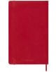 Затворена тетрадка Moleskine Scarlet Red 2026 с меки корици със заоблени ъгли, ластик в горния ляв ъгъл и лента за отбелязване в долния десен ъгъл.-7-thumb