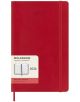 Класически червен ежедневник Moleskine Scarlet Red 2026 г. С меки корици, еластично закопчаване и етикет с отворен тефтер и година 2026.-1-thumb