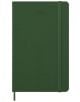 Класически зелен ежедневник тефтер-органайзер Moleskine Myrtle Green 2026 г. С твърди корици има тъмнозелен цвят, релефен надпис 2026, ластик и отметка - идеален за твоя дневен тефтер или органайзер за 2026 година.-2-thumb