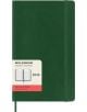 Класически зелен ежедневник тефтер-органайзер Moleskine Myrtle Green 2026 г. С меки корици, еластично закопчаване и брандиран етикет с продукта и илюстрация на отворен планер.-1-thumb