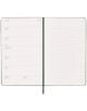 Класически зелен седмичен тефтер-органайзер Moleskine Myrtle Green 2026 г. С твърди корици показвате отляво седмичен календар (13-19 юли, седмица 29), а вдясно - страница за бележки, с вертикална зелена лента-разделител.-5-thumb