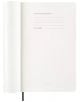 Отворен Класически зелен седмичен тефтер-органайзер Moleskine Myrtle Green 2026 г. С меки корици показва страница с полета "В случай на загуба, моля, върнете на:" и "Като награда: $" и зелена лента, идеална за Вашия органйзер.-3-thumb
